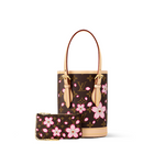 LOUIS VUITTON X Takashi Murakami Nano Bucket Sakura Brown