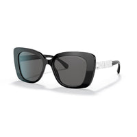 CHANEL Acetate Irregular Shape Sunglasses Women's Black