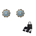 CHANEL - Stud Earrings Unisex Blue