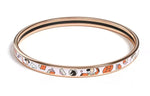 HERMES Rose Gold Tone Plated, Enamel Bangles Women's Rose Gold