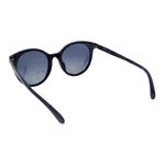 CHANEL Plate Frame Metal Round Sunglasses Unisex Black