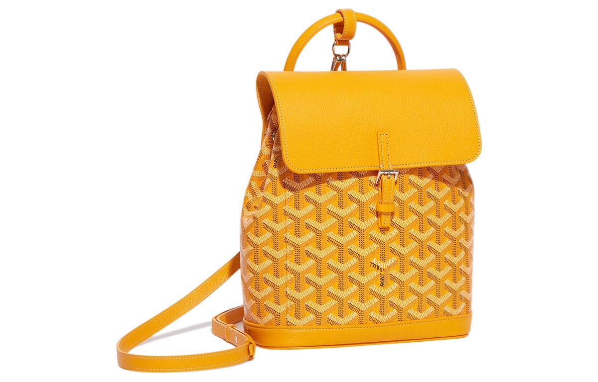 GOYARD Alpin Canvas With Leather Backpack Mini Unisex Yellow