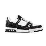 LOUIS VUITTON Panda Kitten Low-Top Skateboard Shoes Unisex Black White