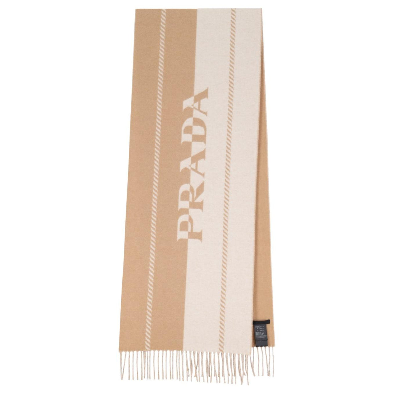 PRADA Wool Knit Scarves Women's Beige