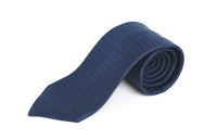 HERMES Silk Ties Unisex Large Sea Blue