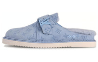 LOUIS VUITTON Rubber Sole Wrap-toe Slippers Men's Blue