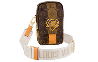 LOUIS VUITTON X Nigo Flap Double Phone Pouch Brown