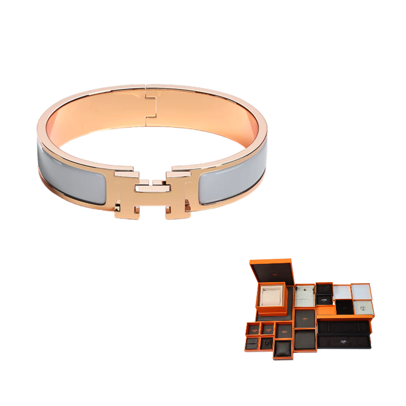 HERMES Rose Gold-Plated Bangles Women's Rose Gold