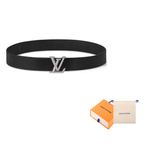LOUIS VUITTON Leather Leather Belts Unisex Black Width: 3CM