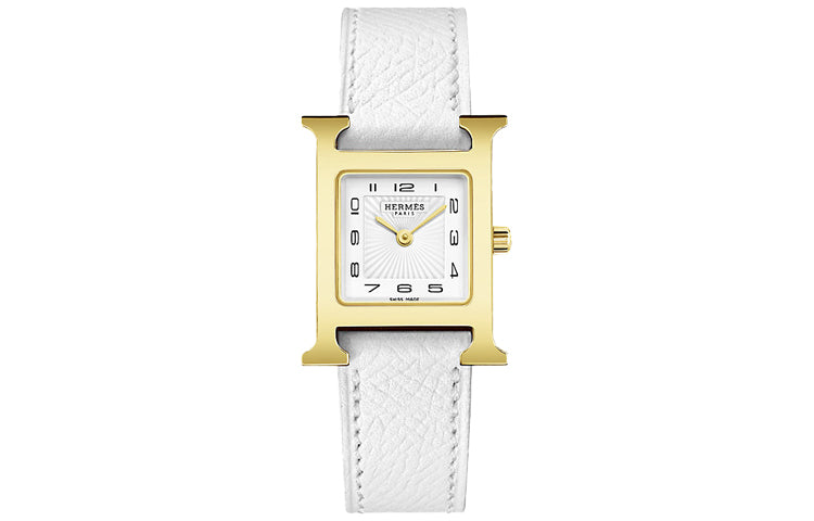 HERMES Heure H Collection Wrist Watch Quartz Movement White Dial Women's Watch