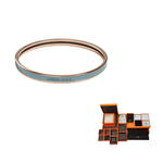 HERMES Enamel Bangles Unisex Sharton Blue
