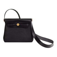 HERMES Canvas With Leather Crossbody Bag Shoulder Bag Mini Women's Black