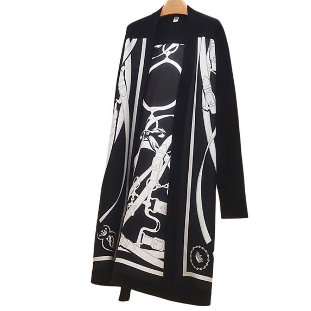 HERMES FW22 Cardigan Coats Women's Black