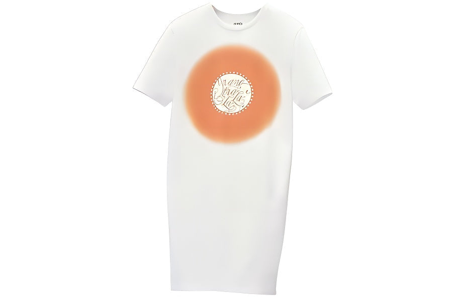 HERMES Short Sleeved Dress Women's White