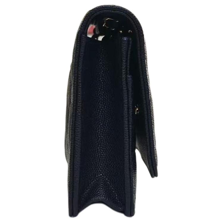 CHANEL WOC Embossed Calfskin Shoulder Bag, Crossbody Bag Women's Black