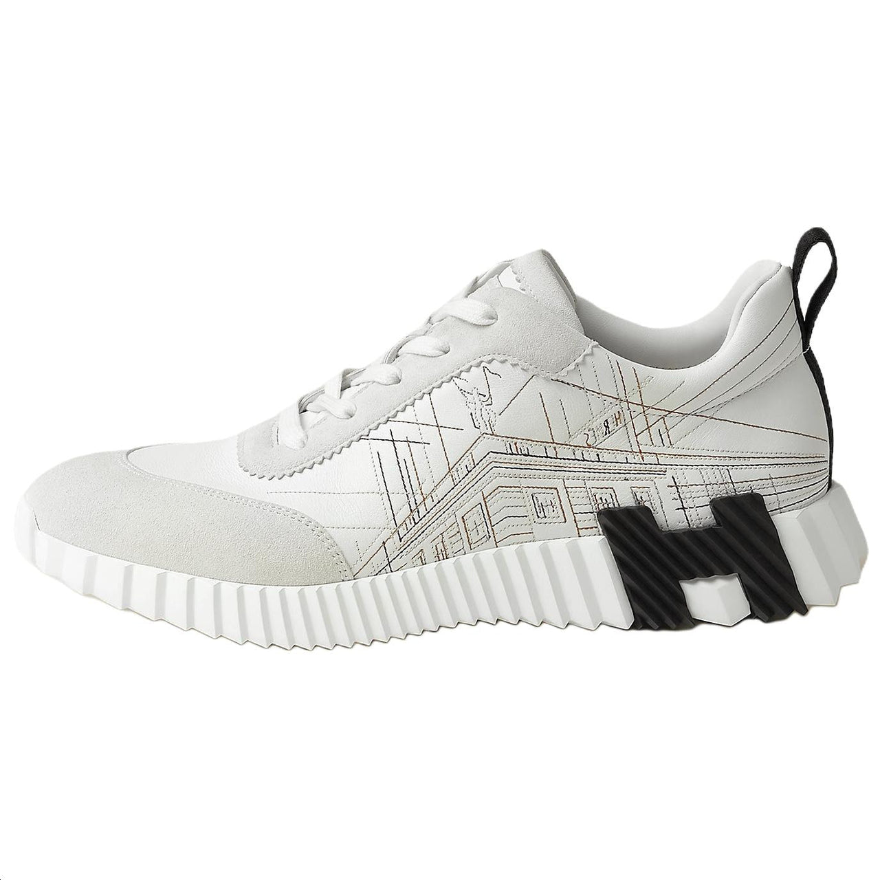 HERMES Bouncing Low-Top Casual Shoes Men White