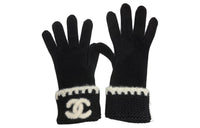CHANEL - Knit Gloves Women's Black