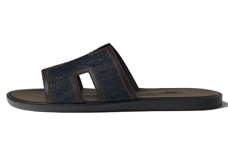 HERMES Izmir Quiet Slide Slippers Men's Blue