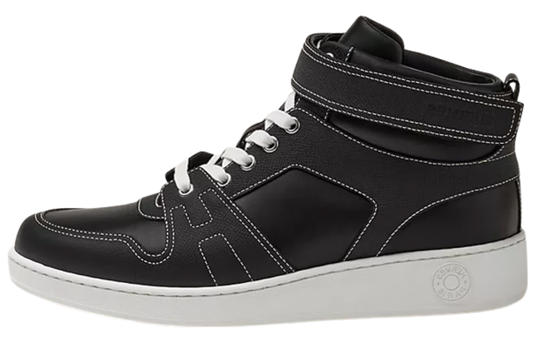 HERMES Mid-Top Stylish Skateboarding Shoes Men's Black