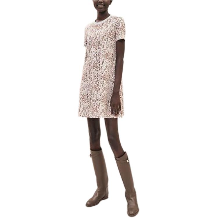 HERMES Short-Sleeved Dresses Women's Multicolor