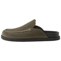 HERMES Closed Toe Slippers Men's Elephant Gray