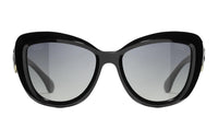 CHANEL Acetate Butterfly Sunglasses Unisex Black