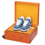 LOUIS VUITTON Trainer LV Low-Top Skateboard Shoes Unisex Navy Blue
