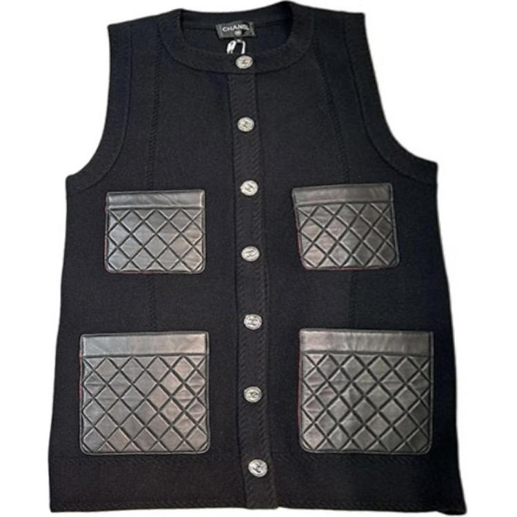 CHANEL Vests Women's Black