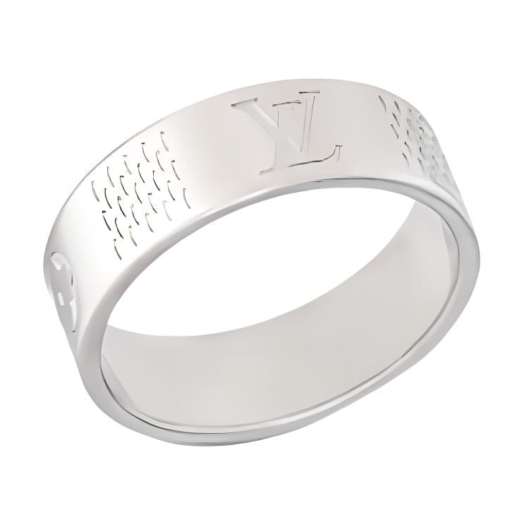 LOUIS VUITTON Damier Staples Thin Ring