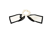 CHANEL Hair Ties Women's Ivory White/Black