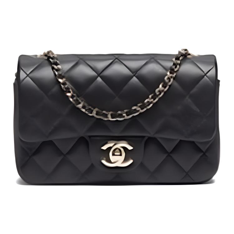 CHANEL Sheepskin Shoulder Bag Crossbody Bag Mini Women's Black