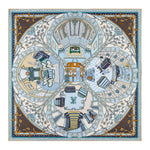 LOUIS VUITTON Silk Silk Scarves Women's Blue