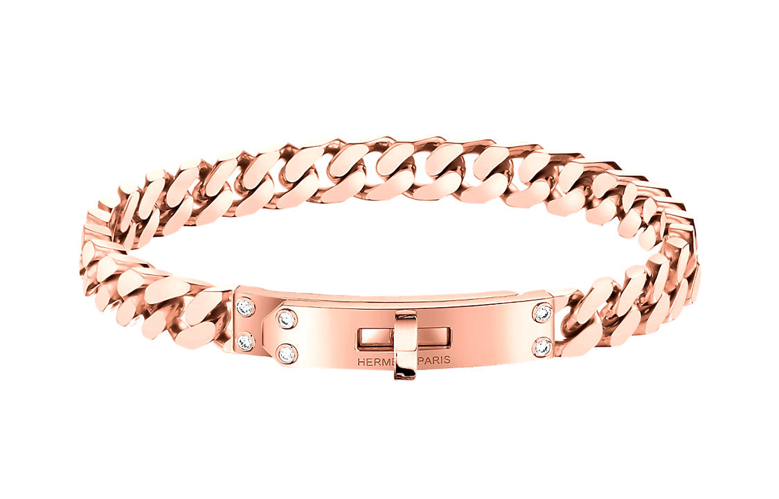 HERMES Kelly Bracelets Women's Rose Gold