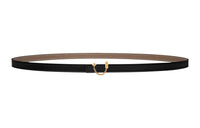 HERMES Leather Belts Unisex Black
