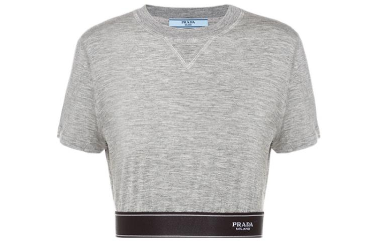 PRADA Crop Tops Women's Gray
