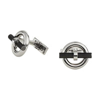 HERMES Metal Cufflinks Men's Silver