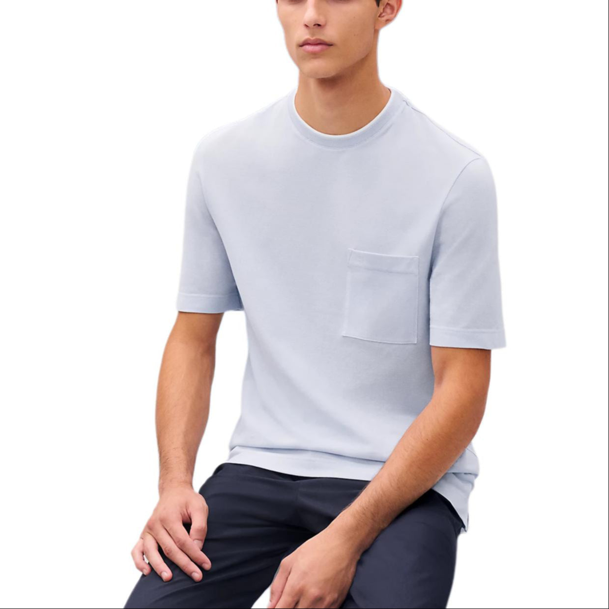 HERMES SS25 T Shirt Men's Light Blue