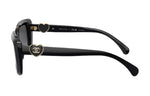 CHANEL Acetate Irregular Shape Sunglasses Unisex Black