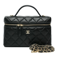 CHANEL Lambskin Shoulder Bag, Crossbody Bag, Handbag Women's Black