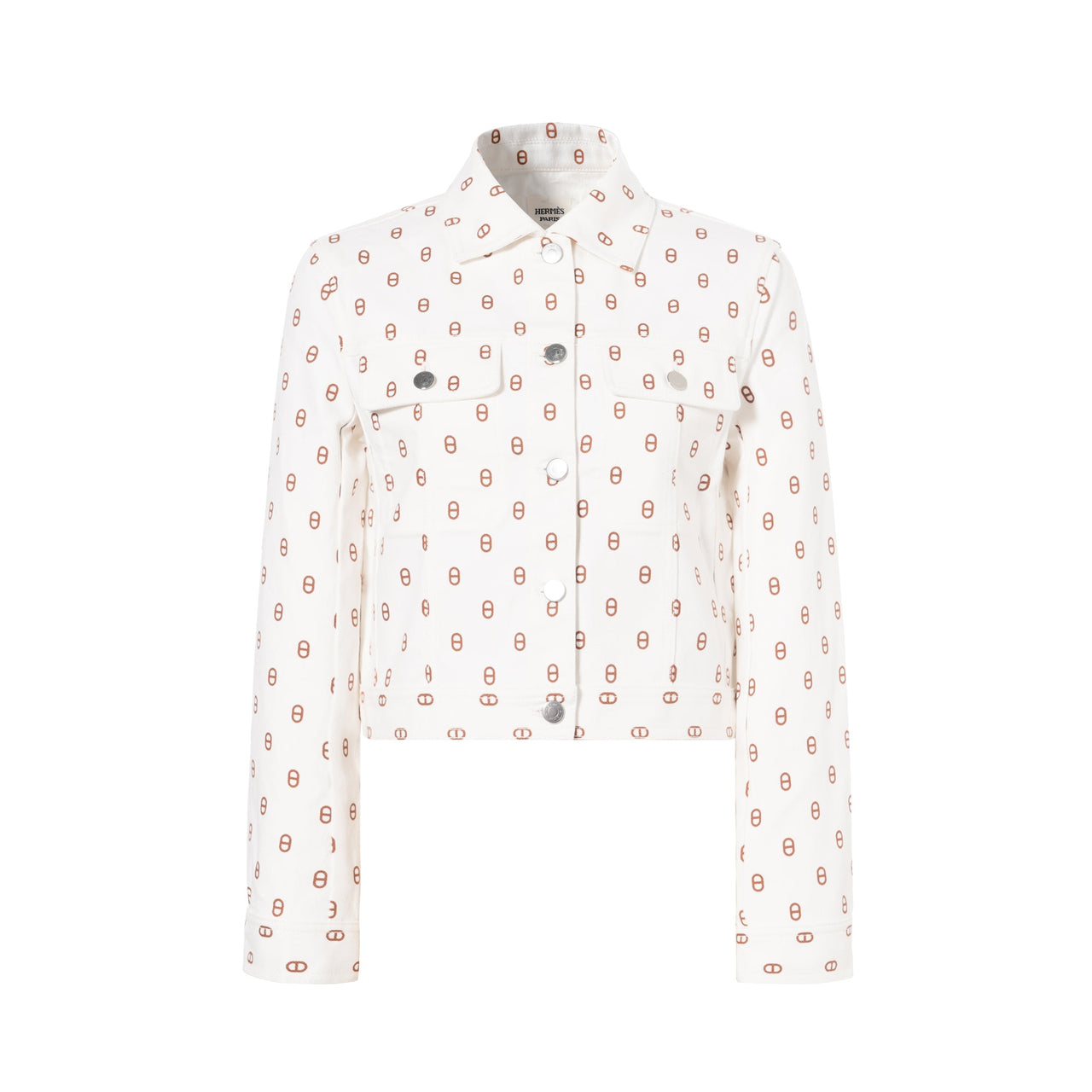 HERMES Denim Jacket Women's White