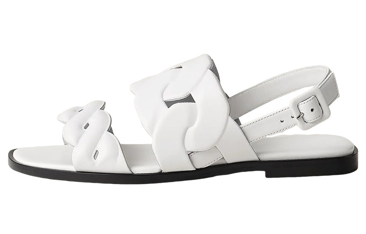 HERMES Grace Strap Sandals Women's White