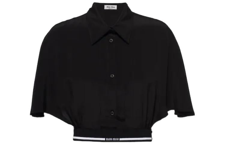 MIU MIU Crop Tops Women's Black