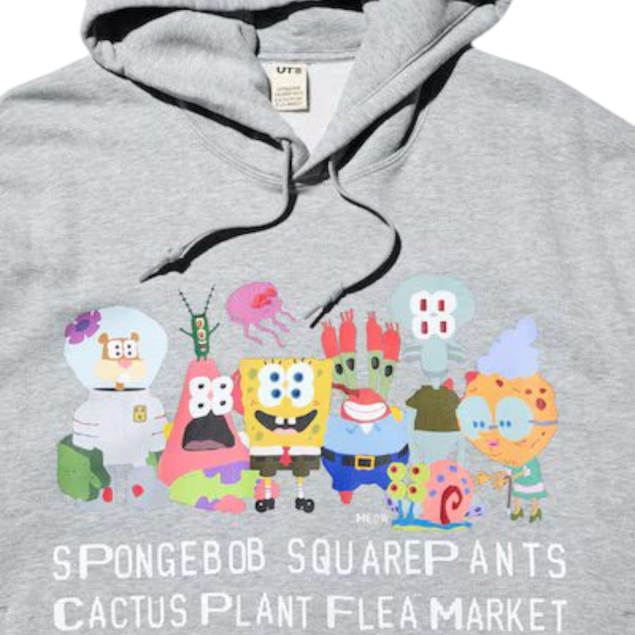 UNIQLO x Cactus Plant Flea Market Spongebob Squarepants Hoodie 'Grey' 476551-03