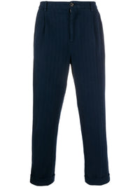 Brunello Cucinelli Navy Straight-Leg Trousers