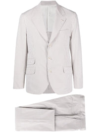 Brunello Cucinelli Single-Breasted Striped Cotton Suit