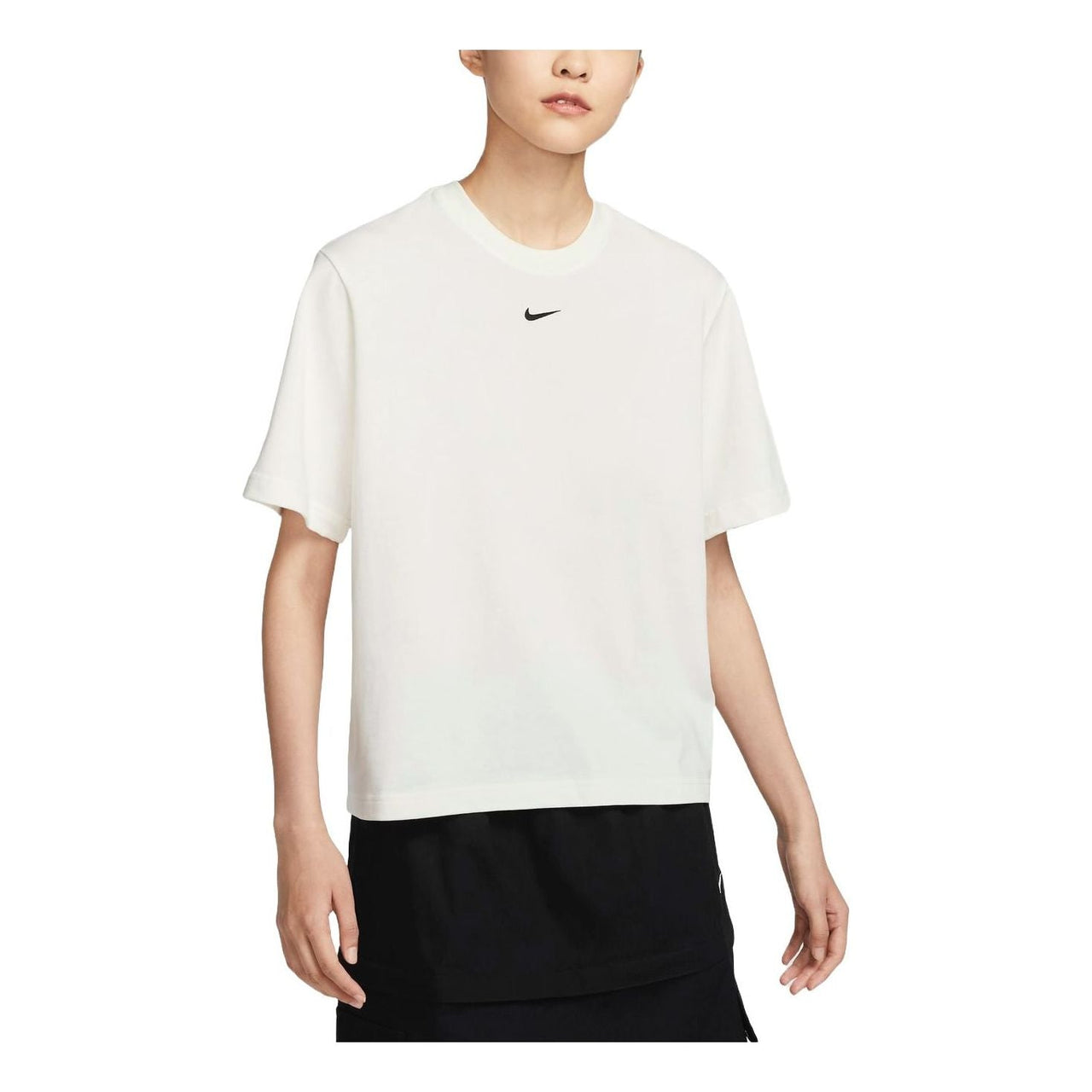 (WMNS) Nike Sportswear Essential Oversized T-shirt Asia Sizing 'Ivory' DD1238-134