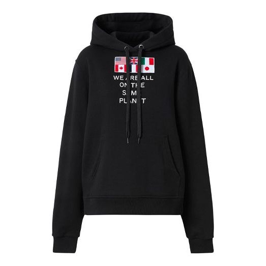 (WMNS) Burberry Hoodie Drawstring Hoodie Black 80254491