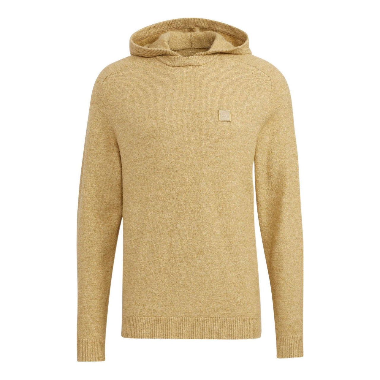 Men's adidas Gt Wool Hd Embroidered Label Logo Hooded Long Sleeves Khaki HG3263