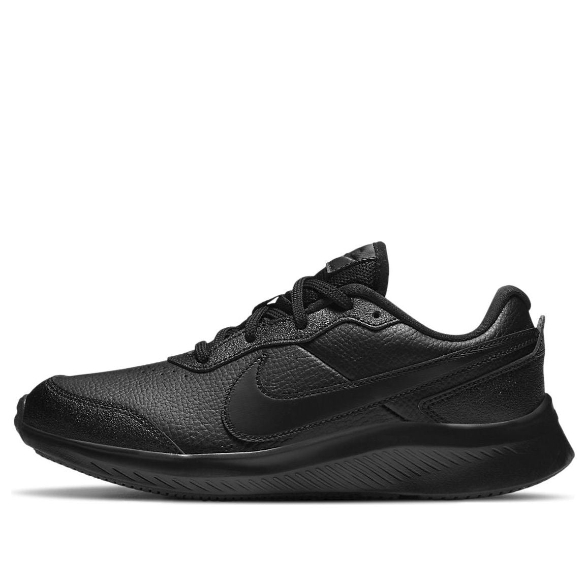 (GS) Nike Varsity Leather 'Triple Black' CN9146-001