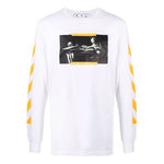 Men's Off-White FW21 Caravaggio Painting Long Sleeves White T-Shirt OMAB001F21JER0040184
